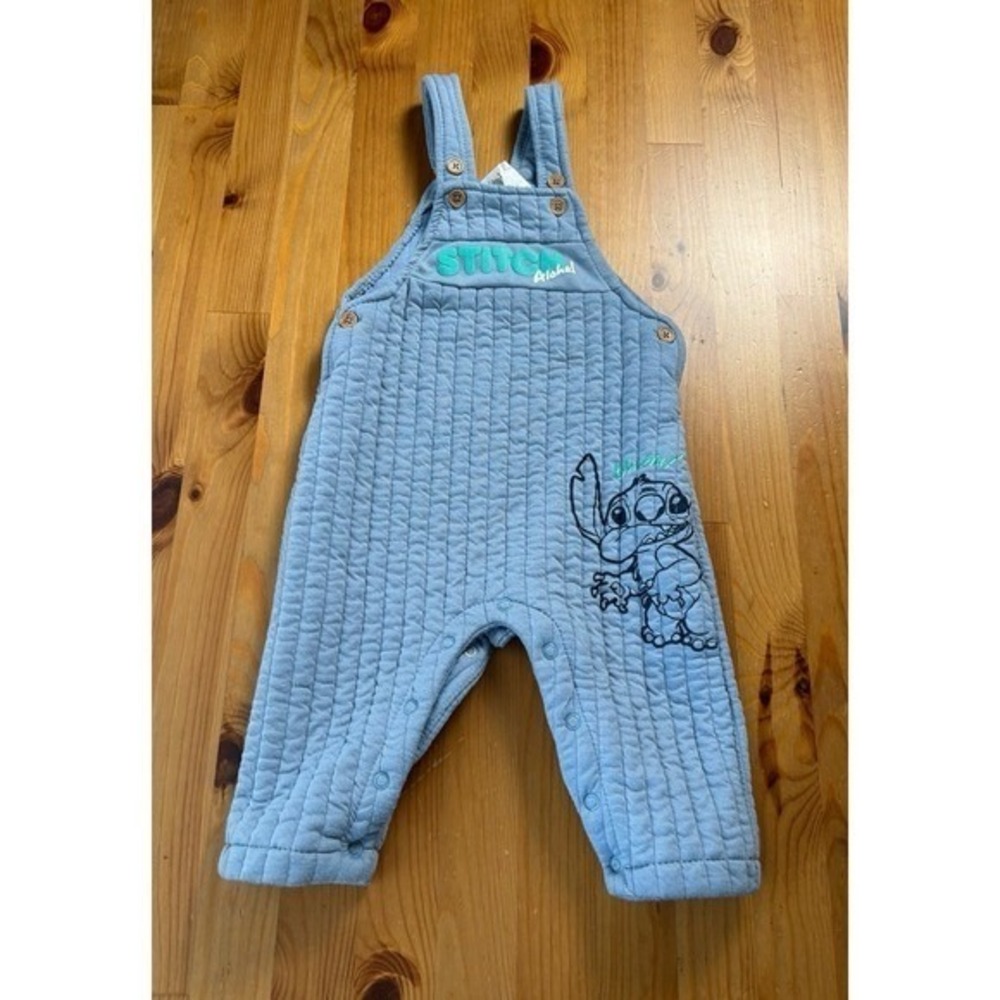 Disney Baby Lilo and Stitch Quilted Overalls Size 12 Months